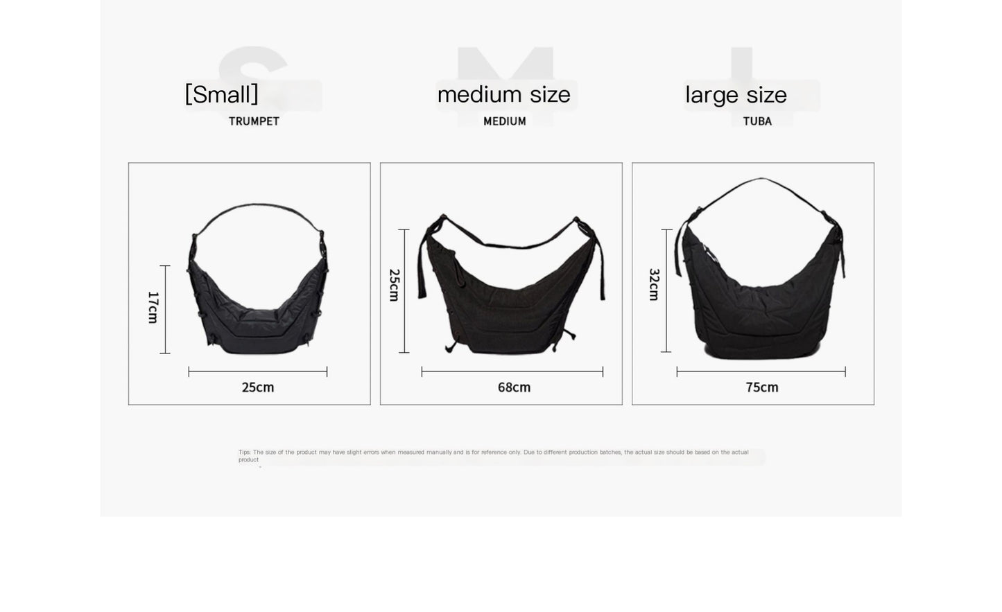 24FW LEM Horn Croissant Bag –Minimalist Casual Commuter Crossbody Large Capacity