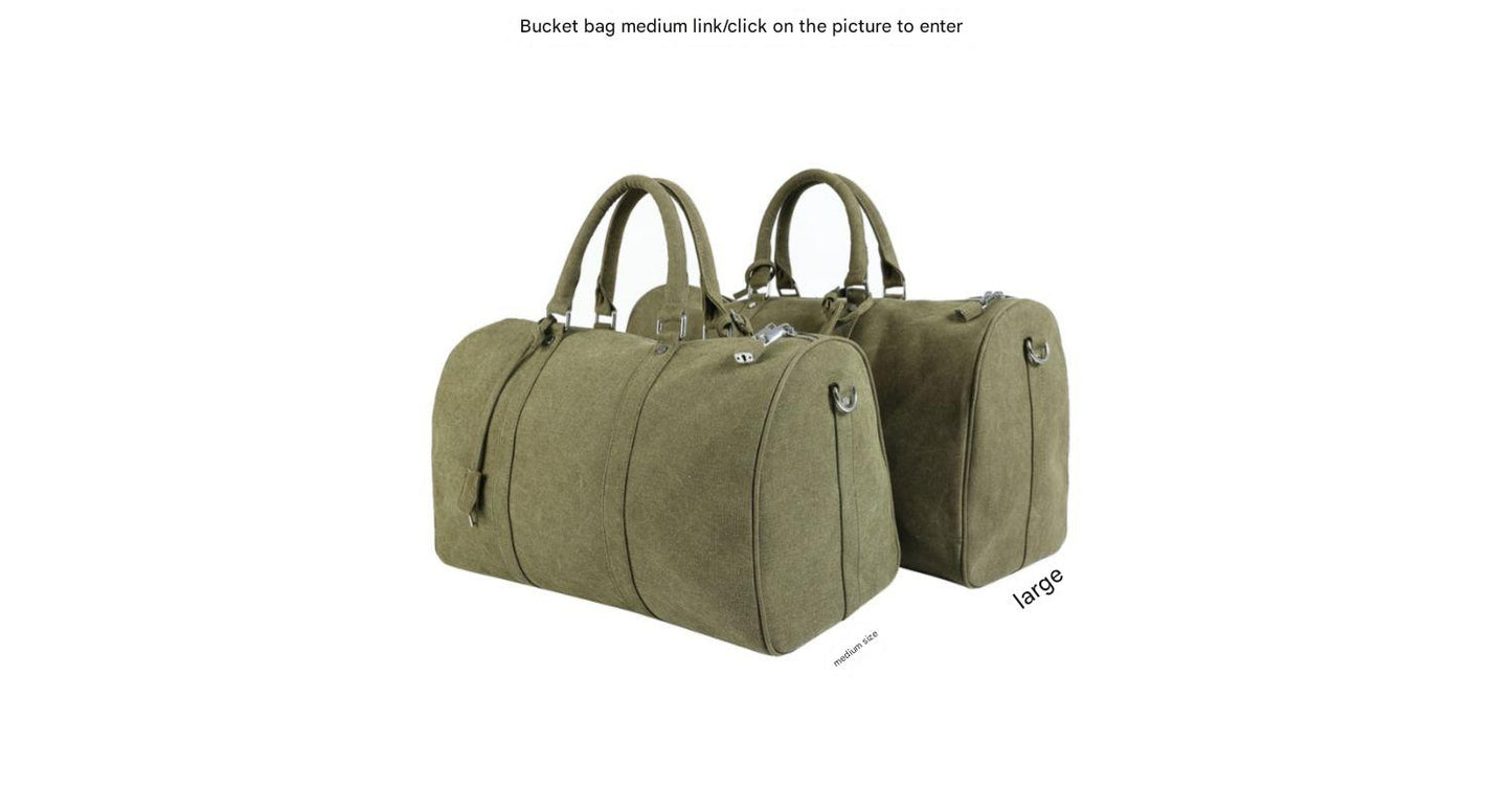 donclick Oversized Canvas ReadyMade Bucket Bag - Travel Tote & Shoulder Bag