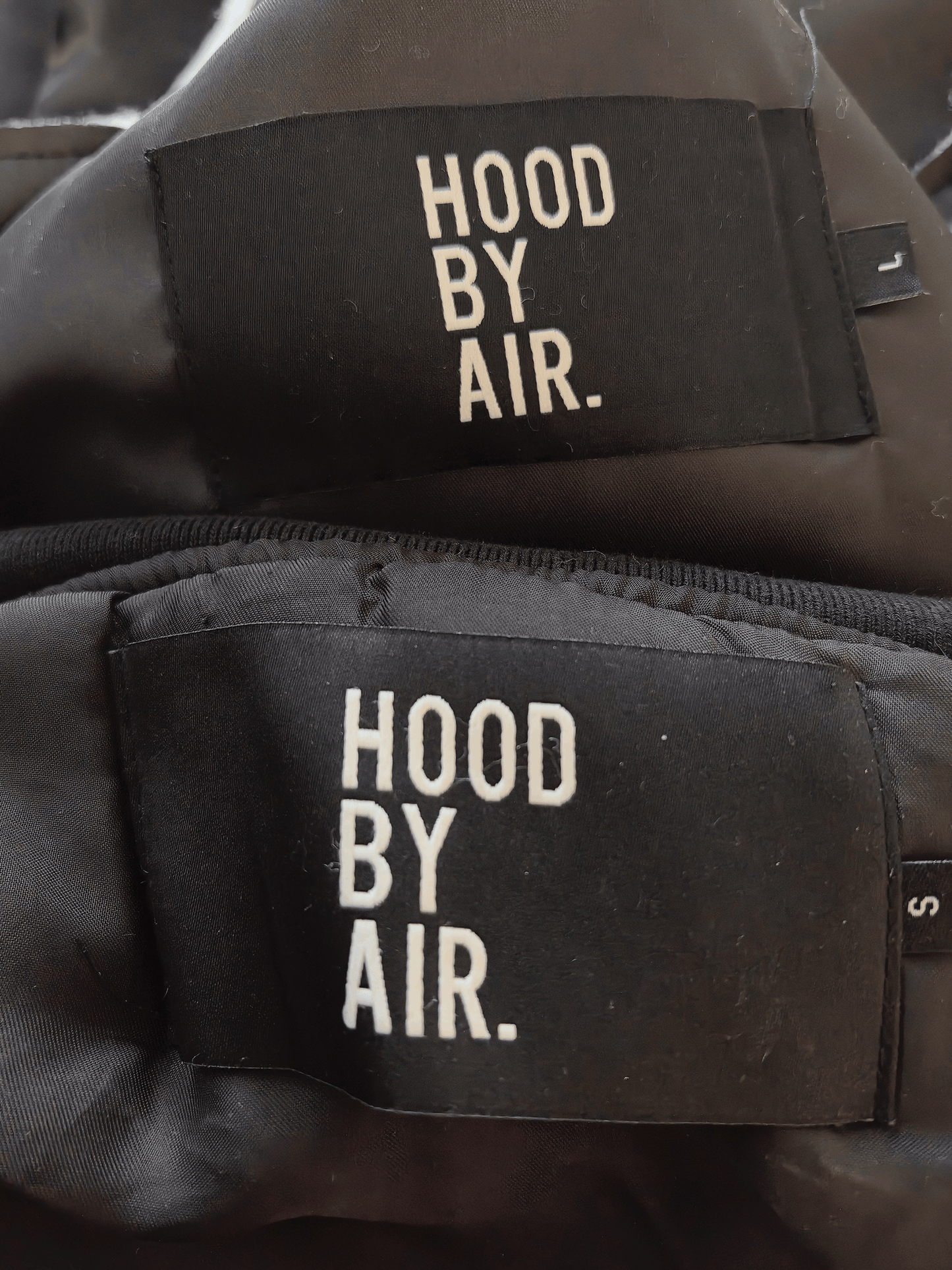 Self-made Hood By Air Fringe Bomber – HBA Embroidered Slogan Jacket