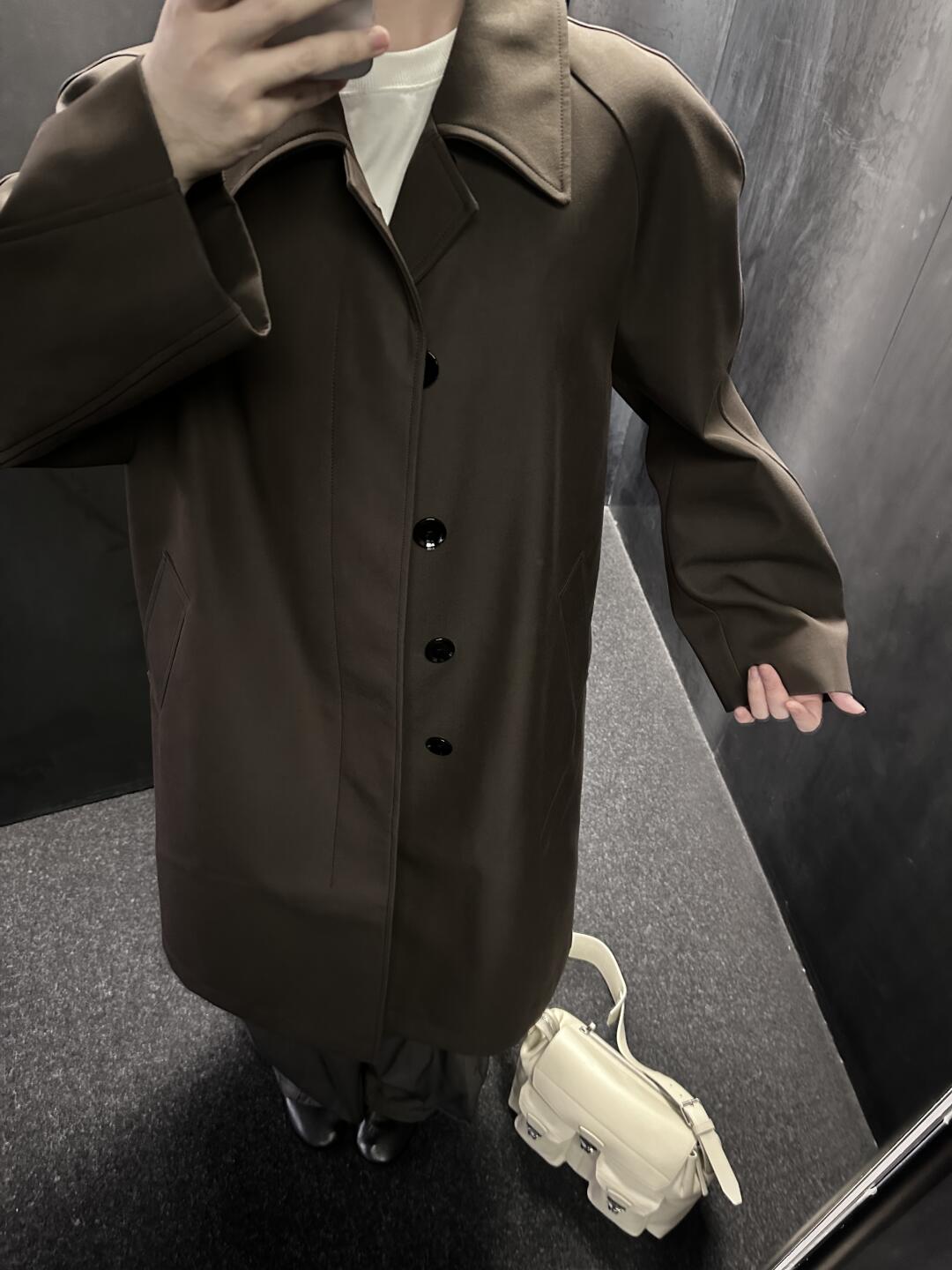 Self-made 24FW Lemaire Wool Blend Coat – Heavyweight Raglan Long Trench