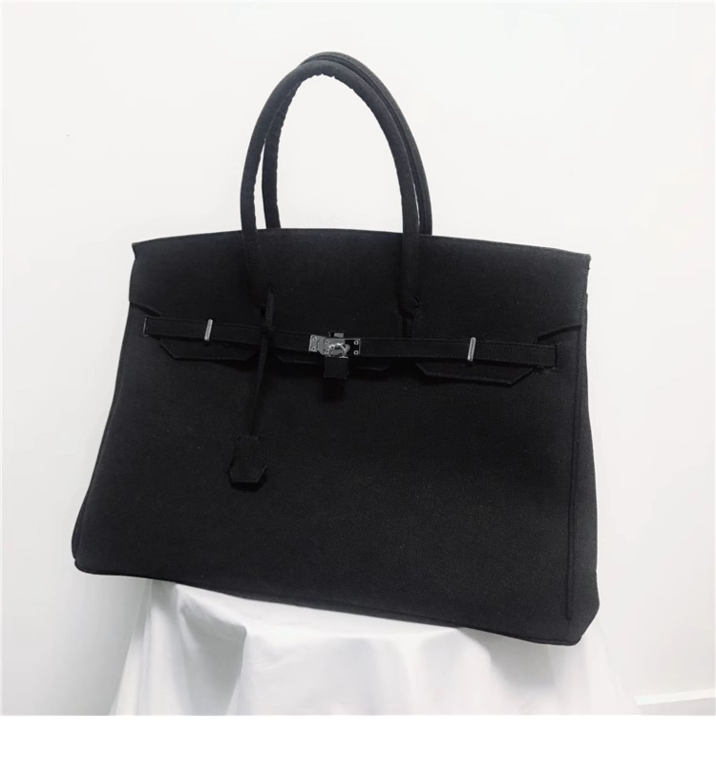donclick Designer Washed Canvas Birkin Handbag Tote - Non-ReadyMade Vintage Vibe