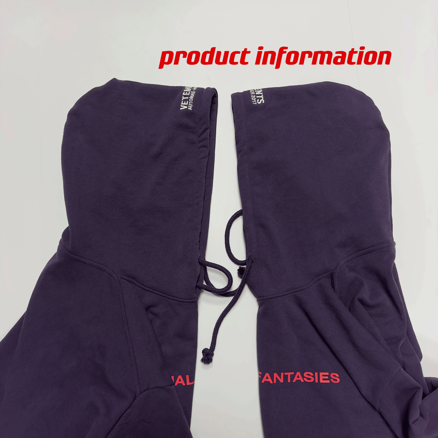 Vetements Rare Purple Sexual Fantasies Hoodie – Exclusive Collectible Edition