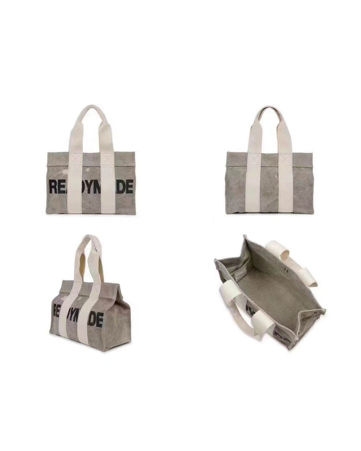 Custom Readymade Easy Canvas Tote - Vintage Washed Two-Tone Casual Handbags