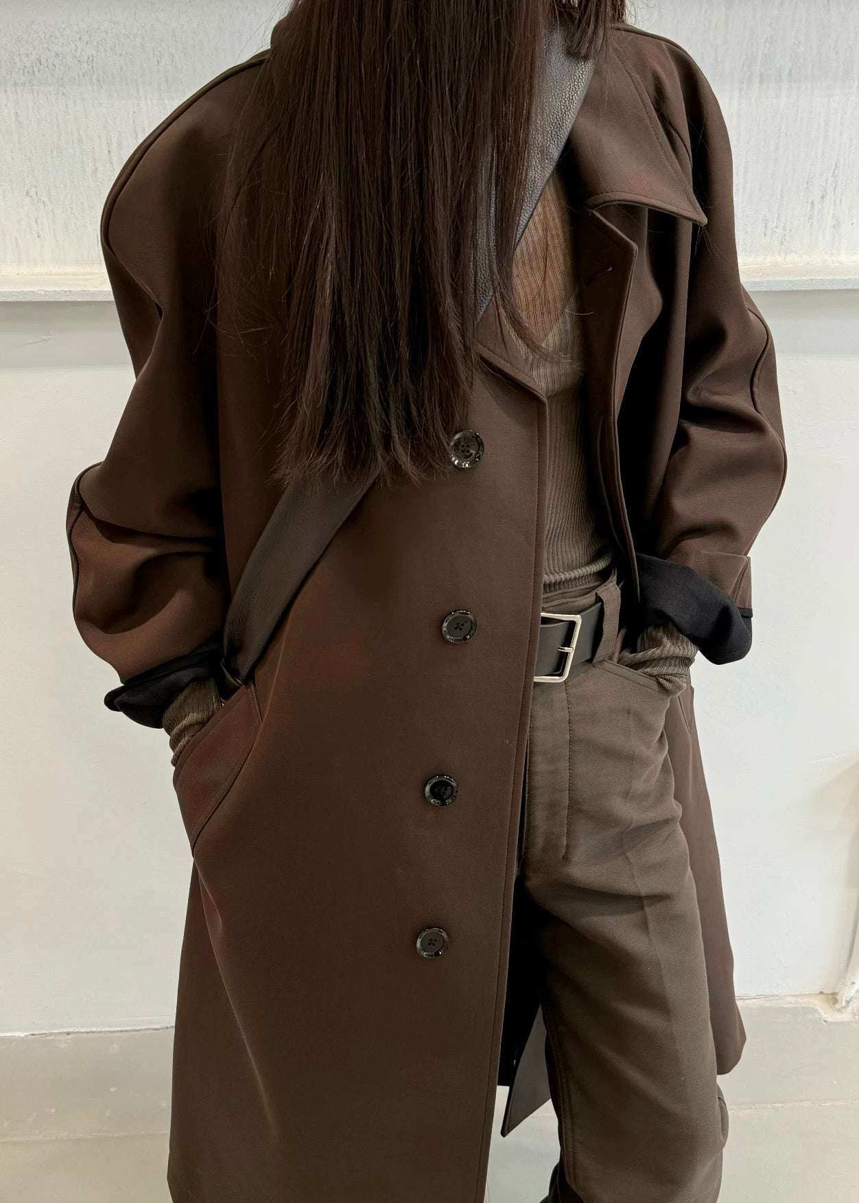Self-made 24FW Lemaire Wool Blend Coat – Heavyweight Raglan Long Trench