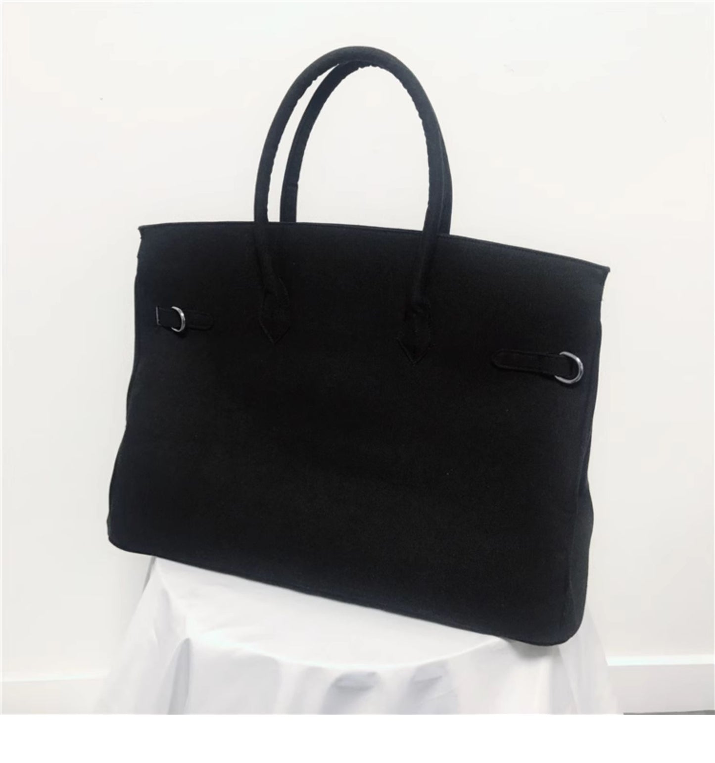 donclick Designer Washed Canvas Birkin Handbag Tote - Non-ReadyMade Vintage Vibe