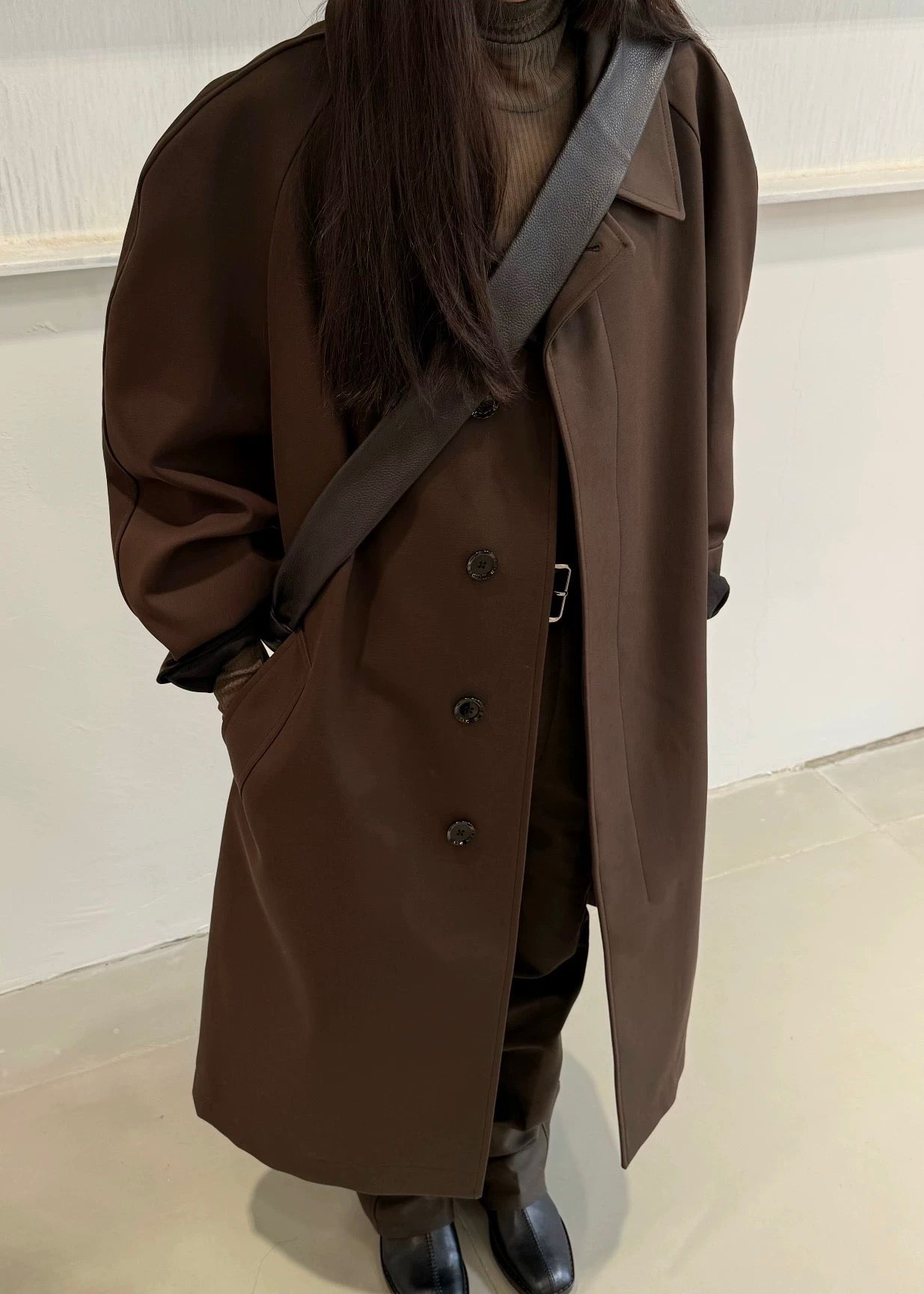 Self-made 24FW Lemaire Wool Blend Coat – Heavyweight Raglan Long Trench
