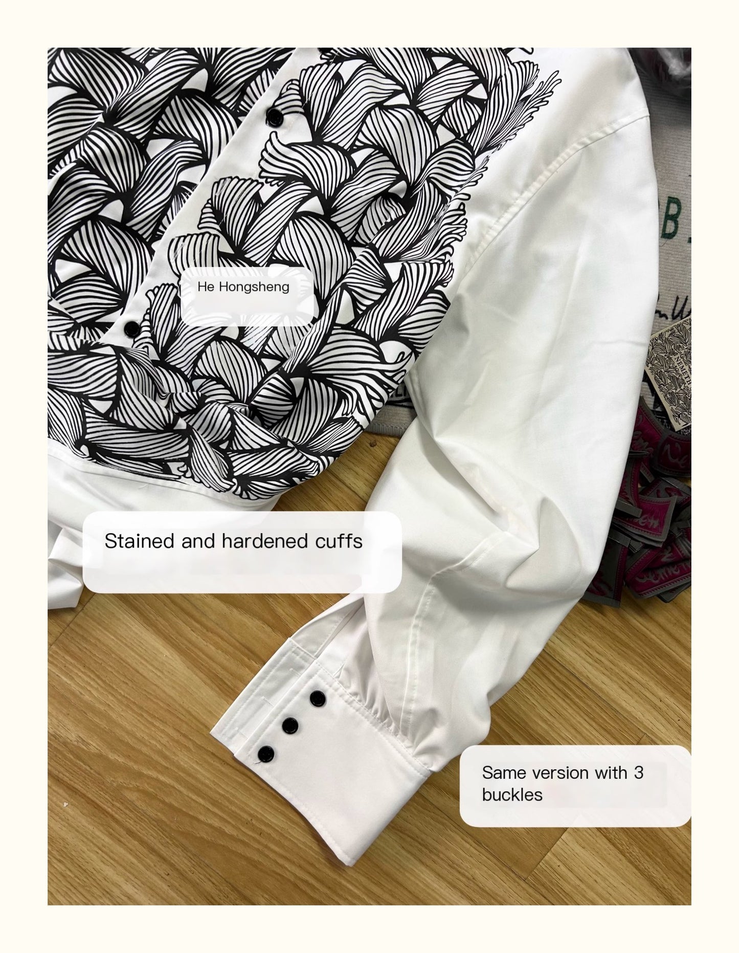 Self-made Nemeth 22SS All-Over Knot Print Shirt – Cotton Loose Fit Long Sleeve