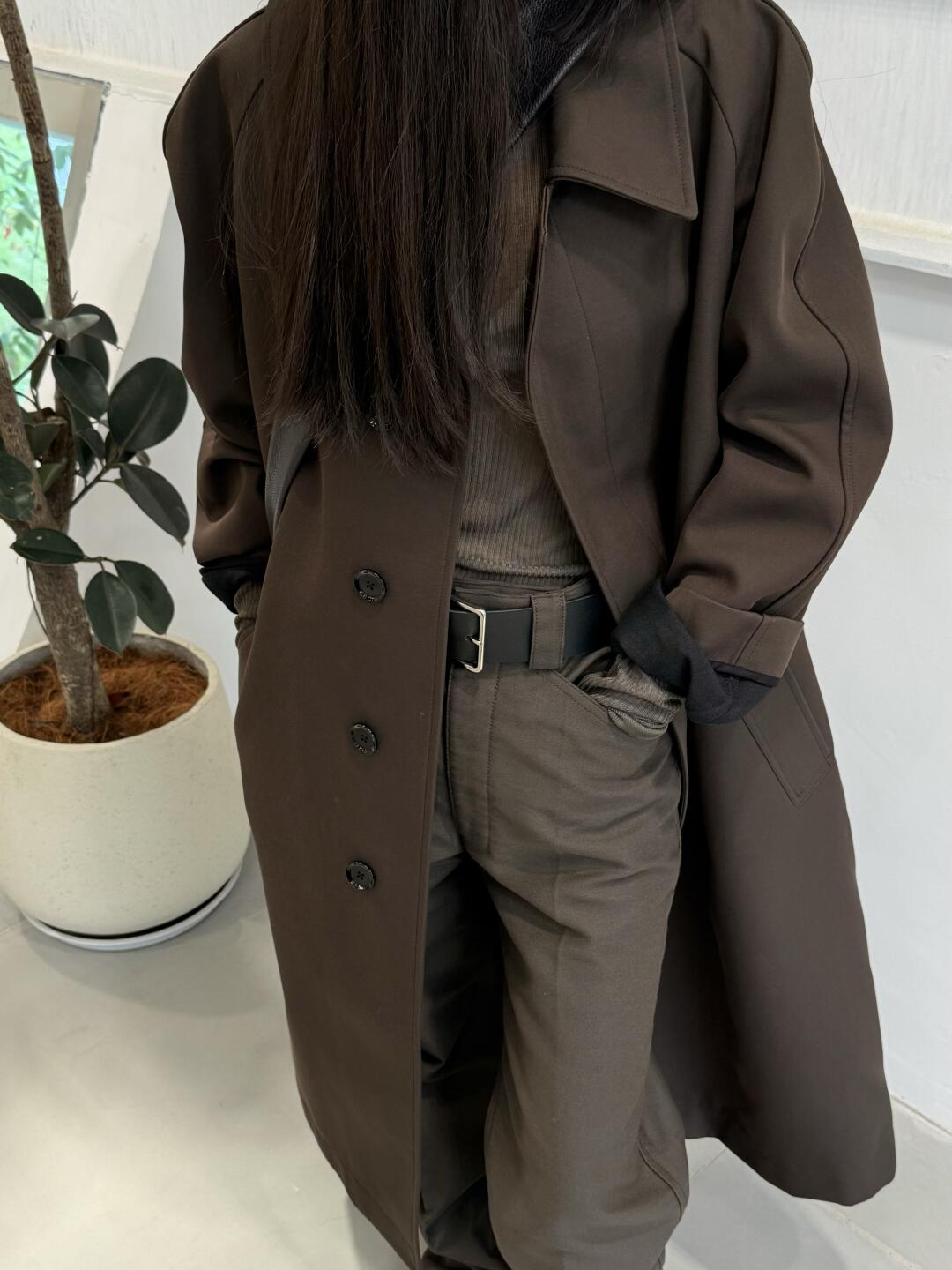 Self-made 24FW Lemaire Wool Blend Coat – Heavyweight Raglan Long Trench