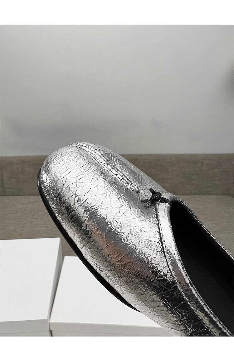 25SS MM6 Classic Slip-On Tabi Shoes - Buttery Lambskin Split-Toe Ballet Flats
