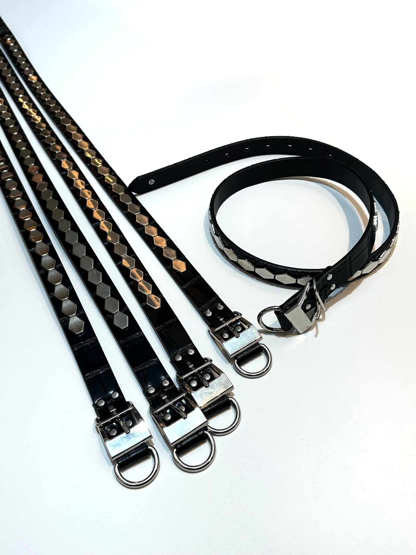 UNDERCOVER AW06 AFFA Archive Belt Scale-Embossed Crocodile Leather Armor Plating
