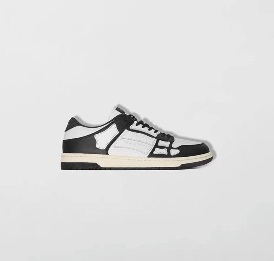 2023SS Bone Shoes Lychee Grain Top Layer Cowhide Low-top Leisure Board Shoes