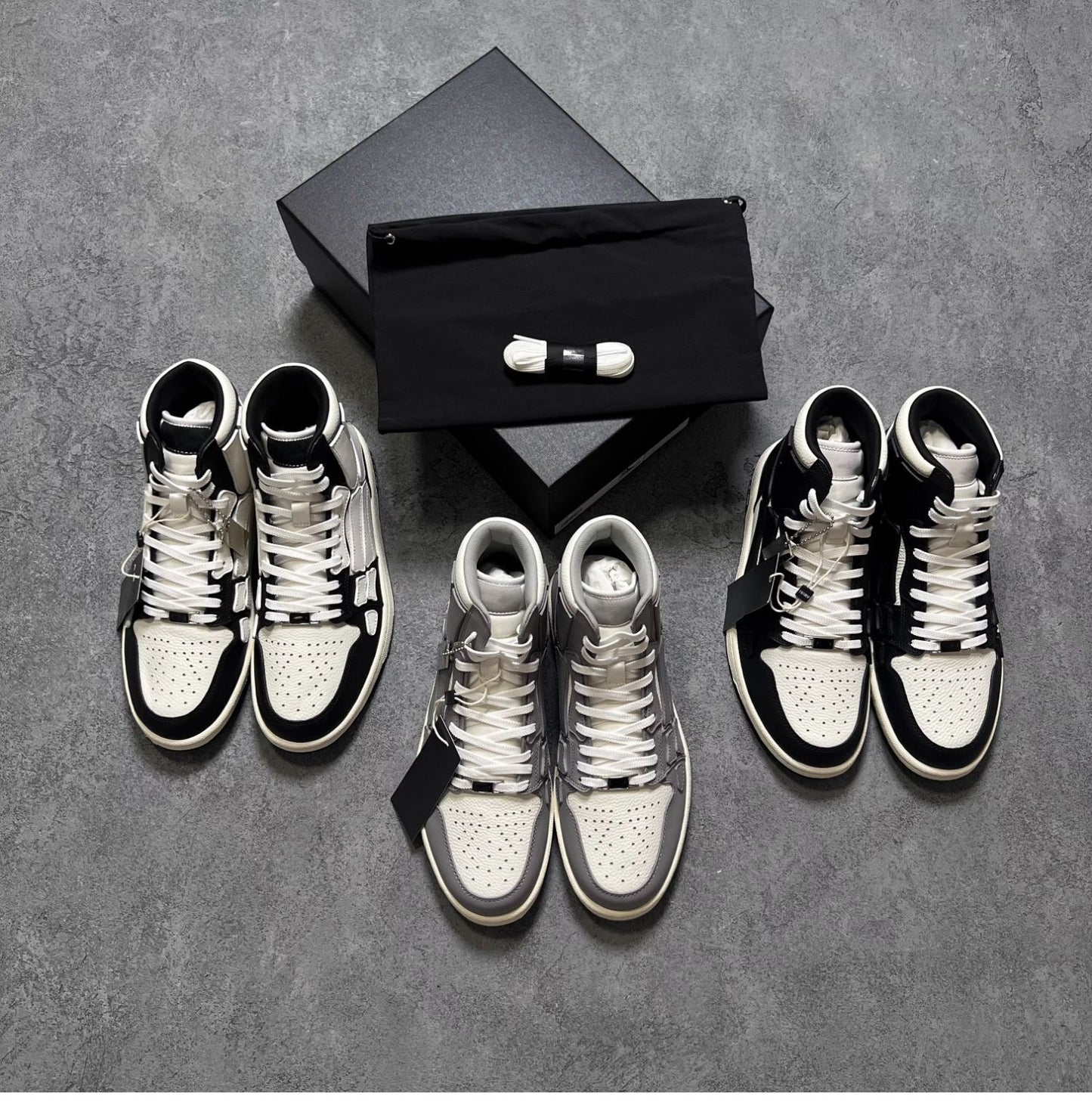 2023SS Bone Shoes Lychee Grain Top Layer Cowhide Low-top Leisure Board Shoes
