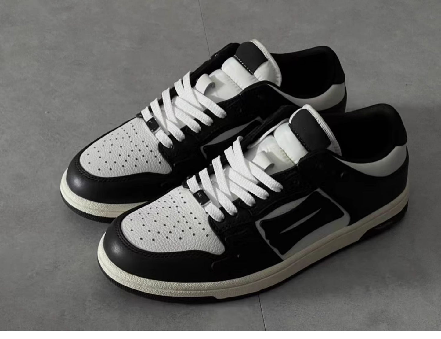 2023SS Bone Shoes Lychee Grain Top Layer Cowhide Low-top Leisure Board Shoes