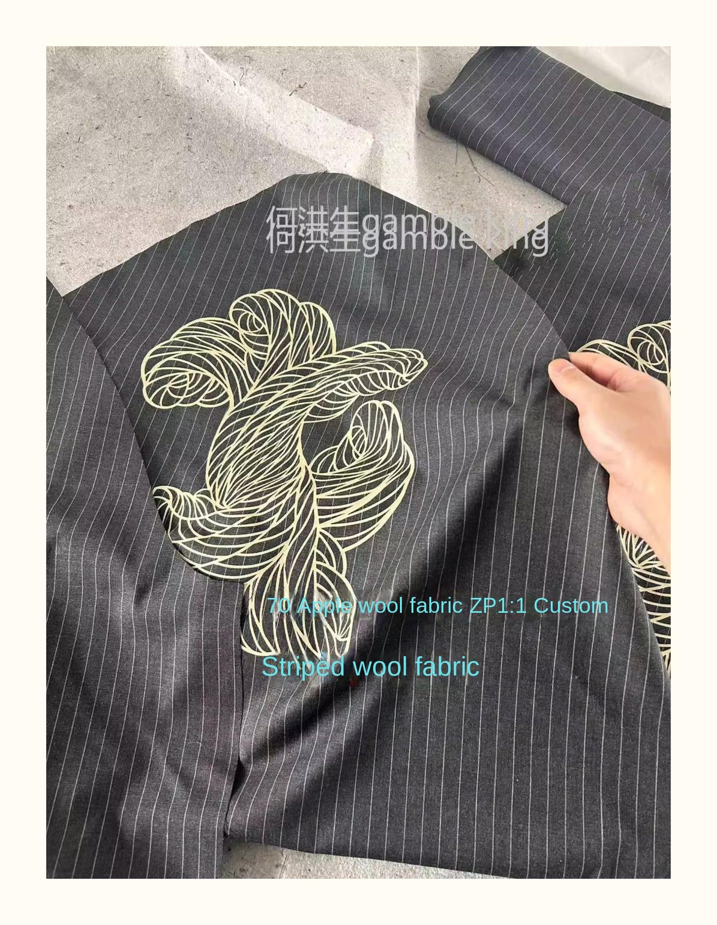 Self-made Nemeth 24AW Knot Print Shirt – Oversized Striped Long Sleeve Jacket