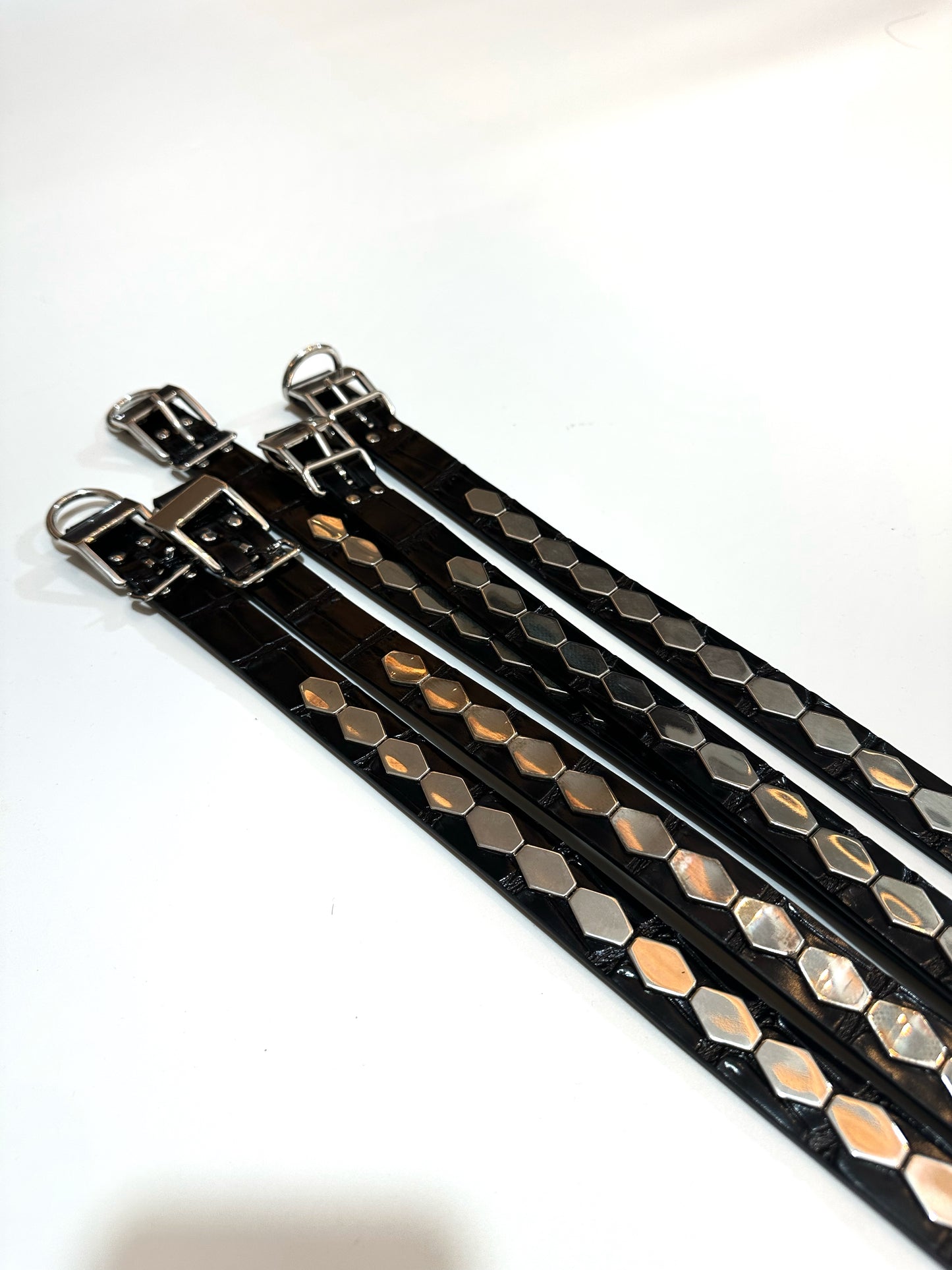 UNDERCOVER AW06 AFFA Archive Belt Scale-Embossed Crocodile Leather Armor Plating