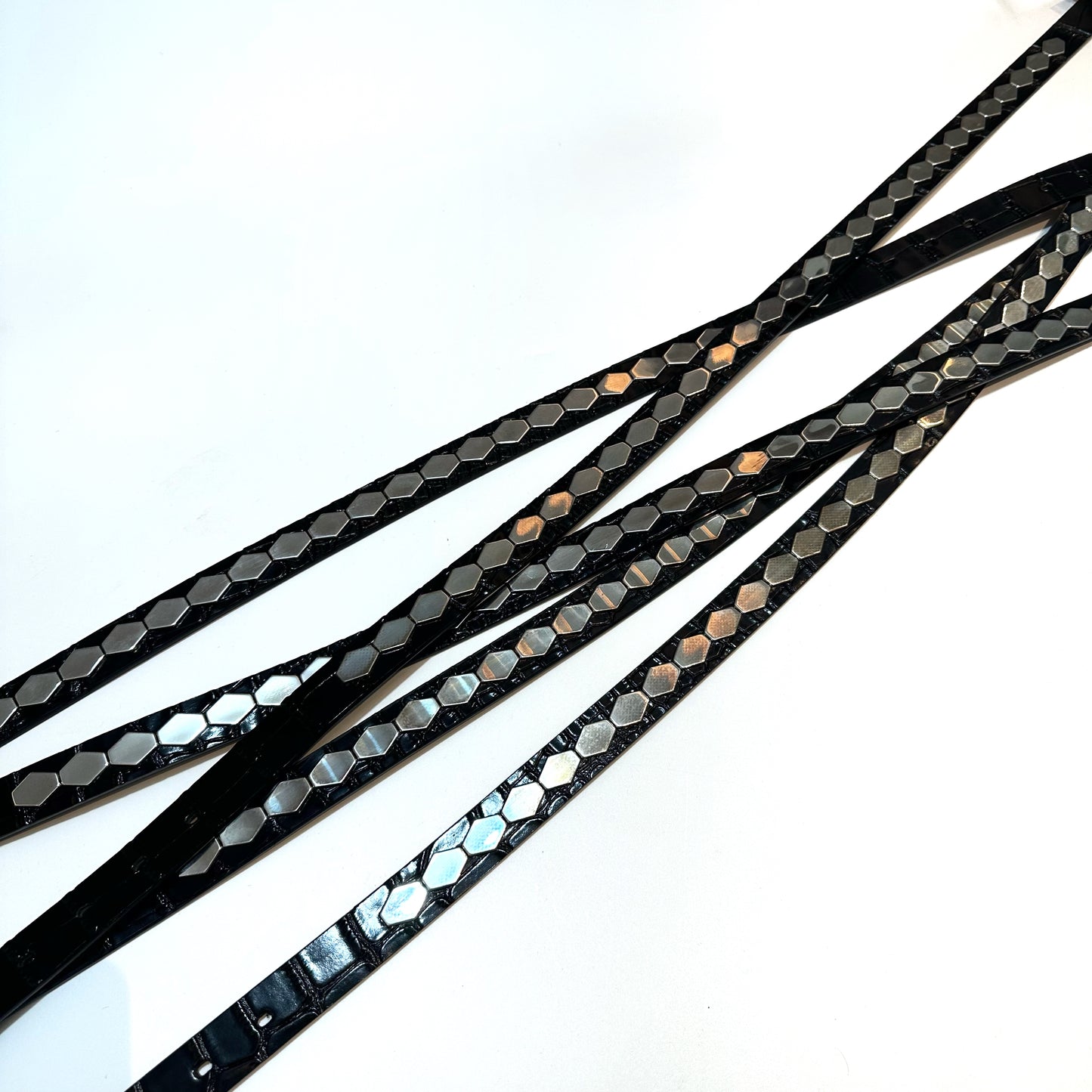 UNDERCOVER AW06 AFFA Archive Belt Scale-Embossed Crocodile Leather Armor Plating