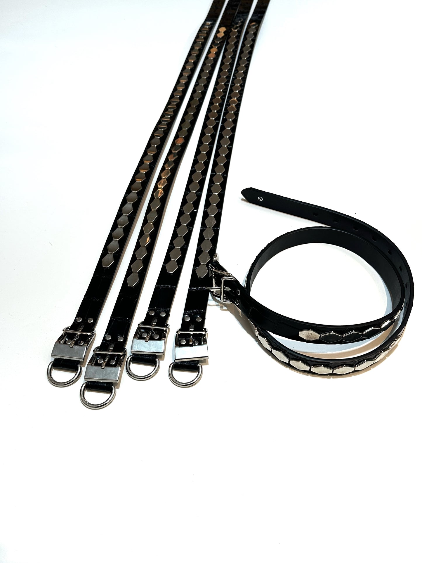 UNDERCOVER AW06 AFFA Archive Belt Scale-Embossed Crocodile Leather Armor Plating