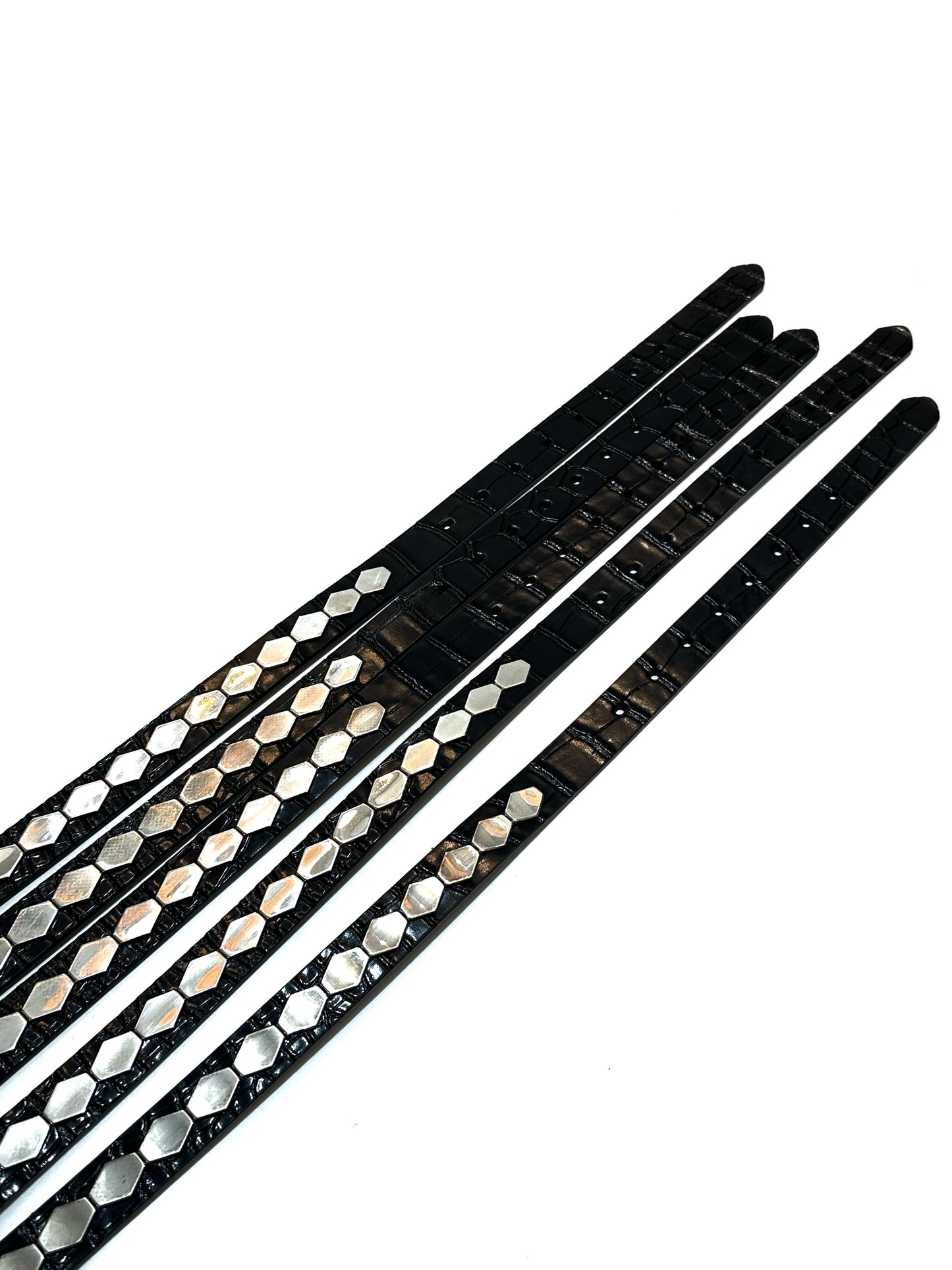 UNDERCOVER AW06 AFFA Archive Belt Scale-Embossed Crocodile Leather Armor Plating