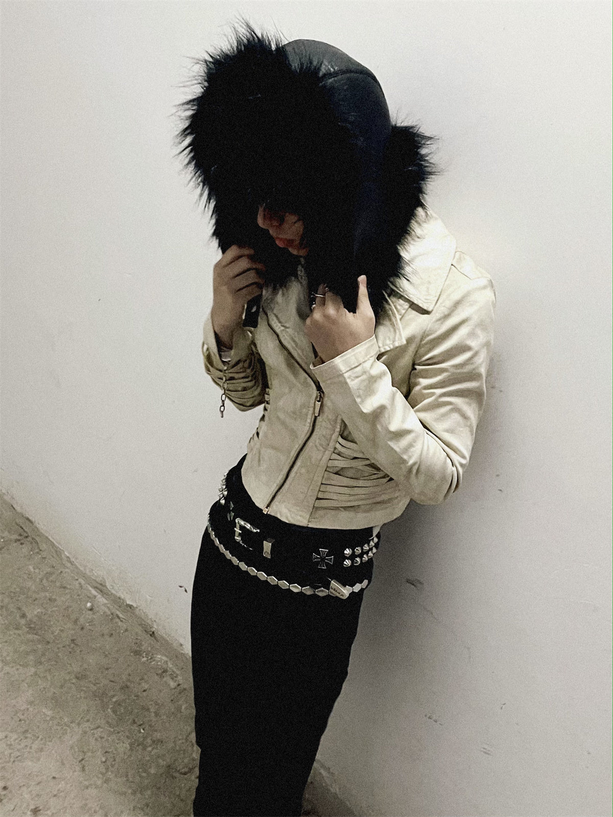 UNDERCOVER AW06 AFFA Archive Belt Scale-Embossed Crocodile Leather Armor Plating