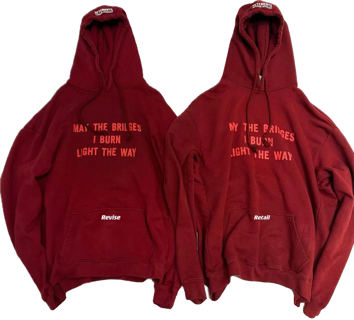 Revised VTM 17SS "Bridges I Burn" Zip Hoodie - Ultra Heavyweight Hoodie