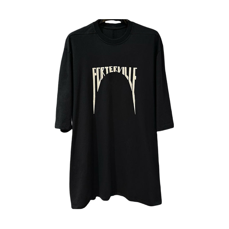 Dark Avant-garde Rick Owen Vibe High-Street Tee – Oversized Cotton Short Sleeve