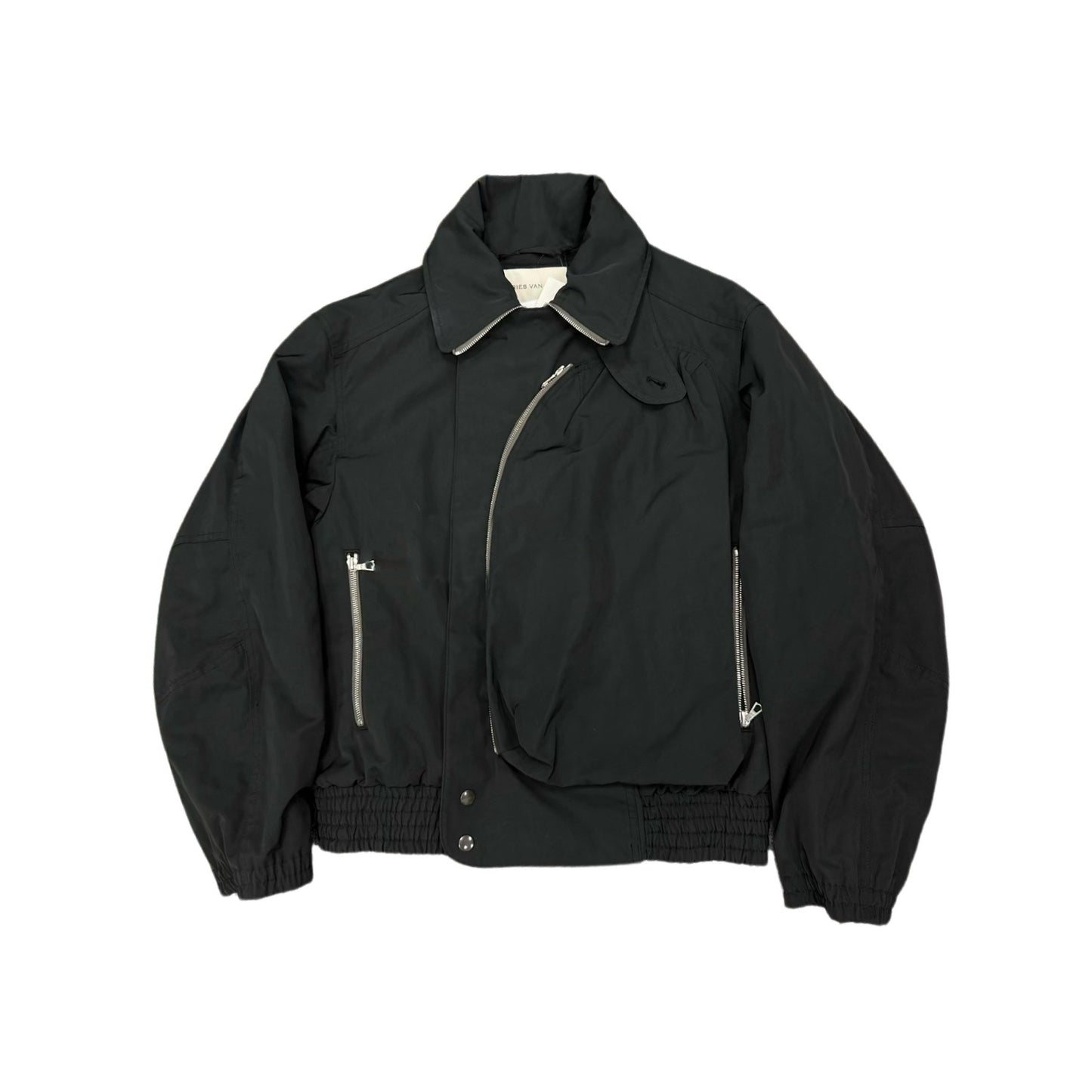 DVN AW24 Asymmetric Cocoon Zip Jacket - Nylon Utility Pants Set Oversized Pocket