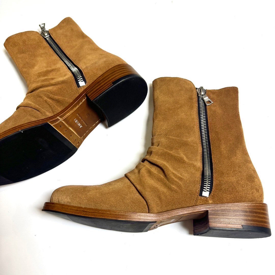 Self-made AMIRI 16OG Crinkled Chelsea Boots -Distressed Leather Ankle Boots