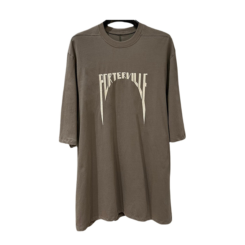 Dark Avant-garde Rick Owen Vibe High-Street Tee – Oversized Cotton Short Sleeve