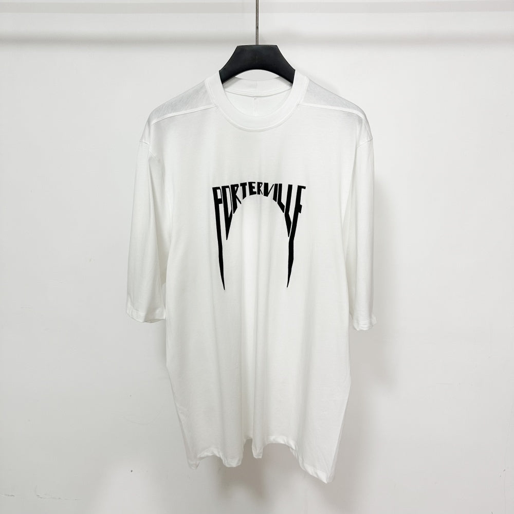 Dark Avant-garde Rick Owen Vibe High-Street Tee – Oversized Cotton Short Sleeve