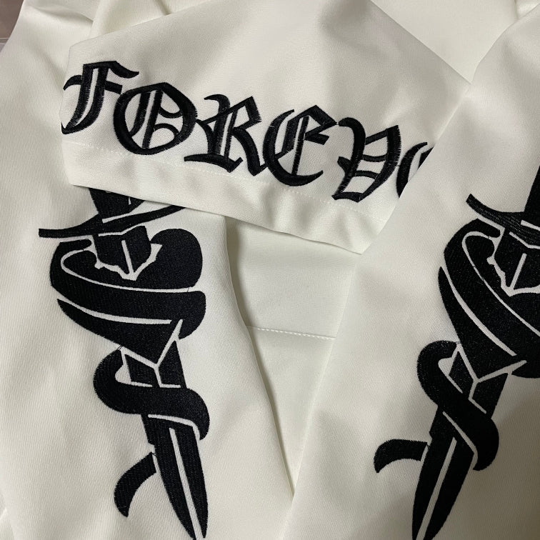 Self-made Amiri Sword Hoodie High Street Embroidery Heavyweight Sequin Detail