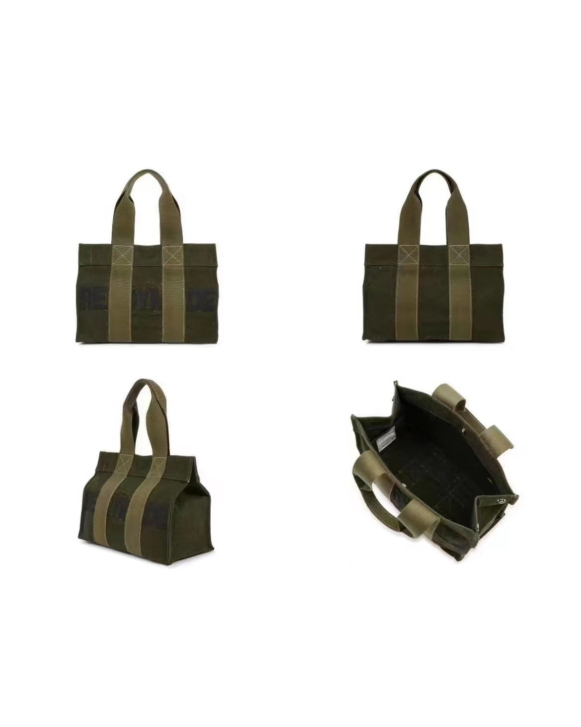 Custom Readymade Easy Canvas Tote - Vintage Washed Two-Tone Casual Handbags
