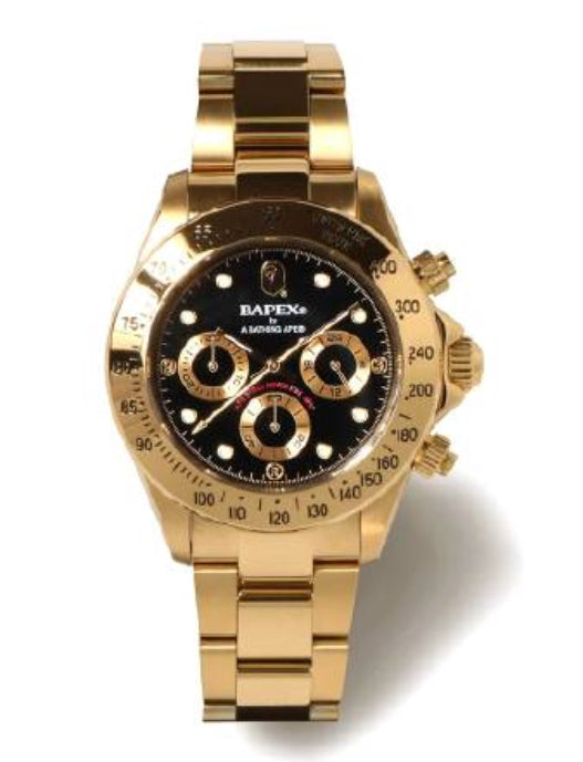 Self-made BAPEX TYPE 3 Triple-Eye Primate Head Watch - Panda Dial Quartz Chronograph