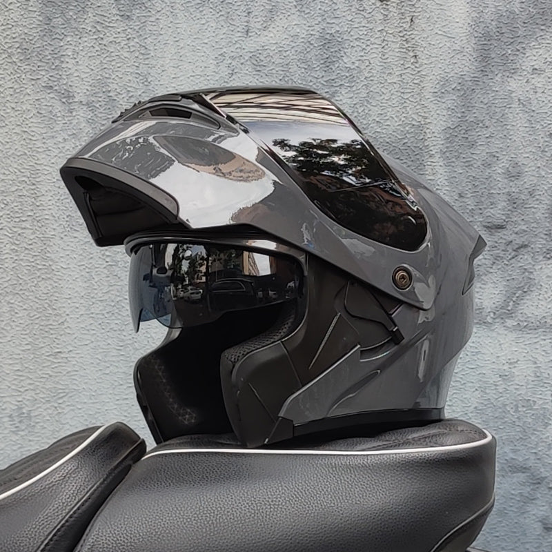 Mecha / 3C DOT Full Face Dual Visors Unisex /Bluetooth Motorcycle Helmet
