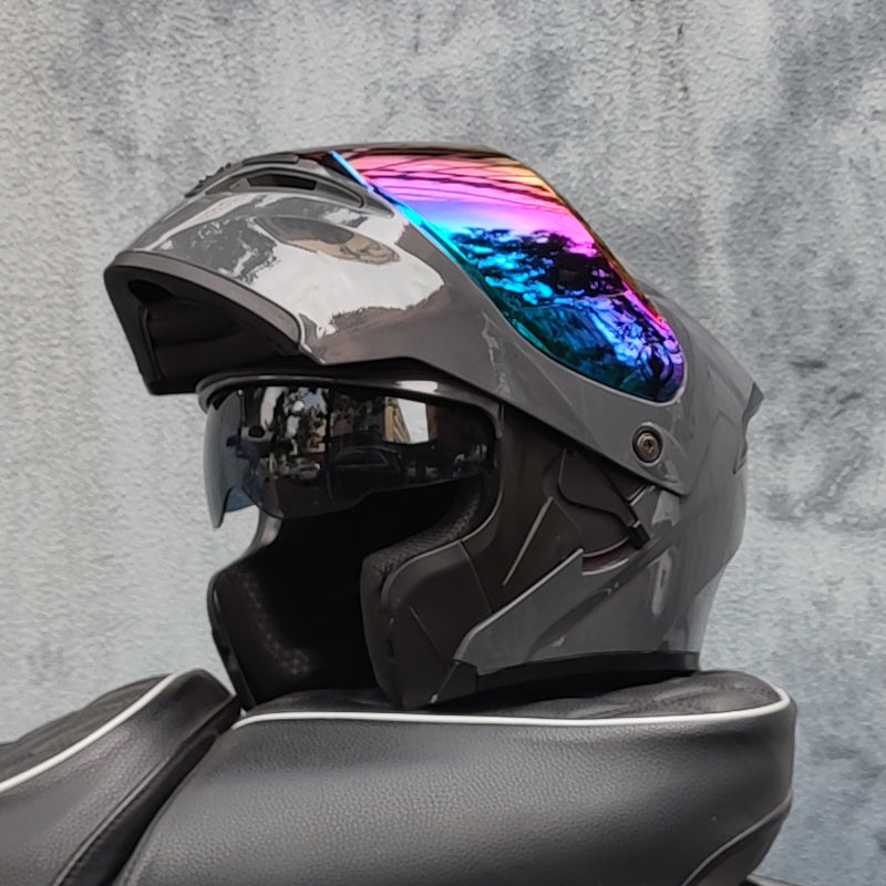 Mecha / 3C DOT Full Face Dual Visors Unisex /Bluetooth Motorcycle Helmet