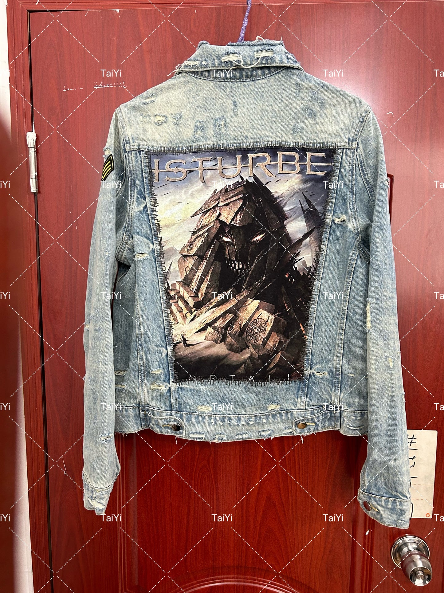 Self-made AMIRI 16OG Patchwork Back Kill Denim Jacket Metallica High-Street