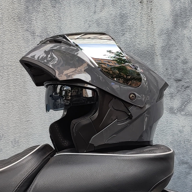 Mecha / 3C DOT Full Face Dual Visors Unisex /Bluetooth Motorcycle Helmet