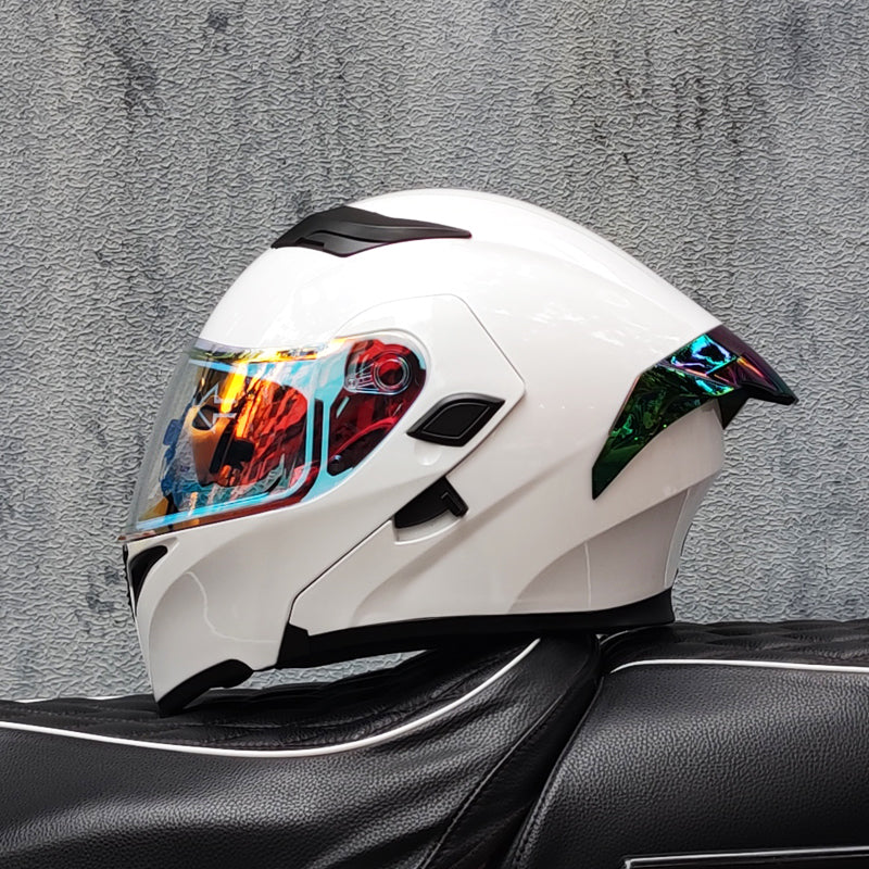 Mecha / 3C DOT Full Face Dual Visors Unisex /Bluetooth Motorcycle Helmet