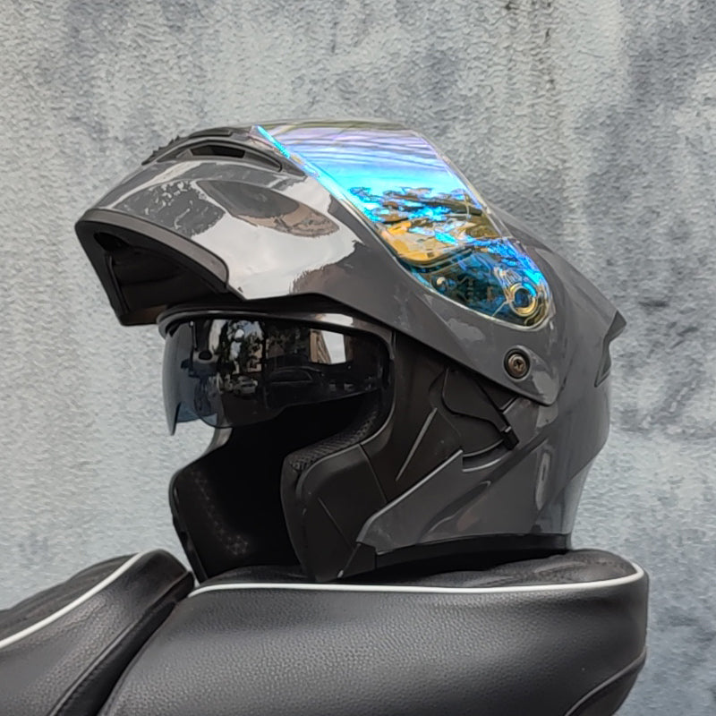 Mecha / 3C DOT Full Face Dual Visors Unisex /Bluetooth Motorcycle Helmet