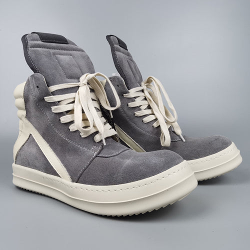Self-made Rick Owen Reverse Triangle High-Top Leather Shoes Thick Sole Sneakers