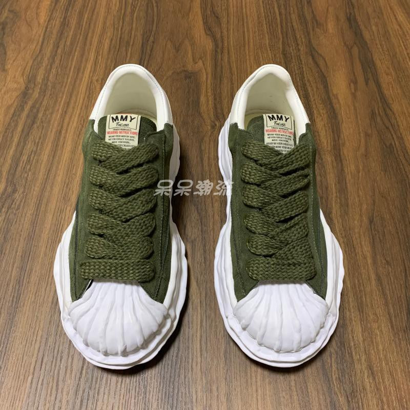 Mitsuharu Sanyuan Vintage Unisex Distressed Shell-Toe MMY Canvas Shoes Sneakers