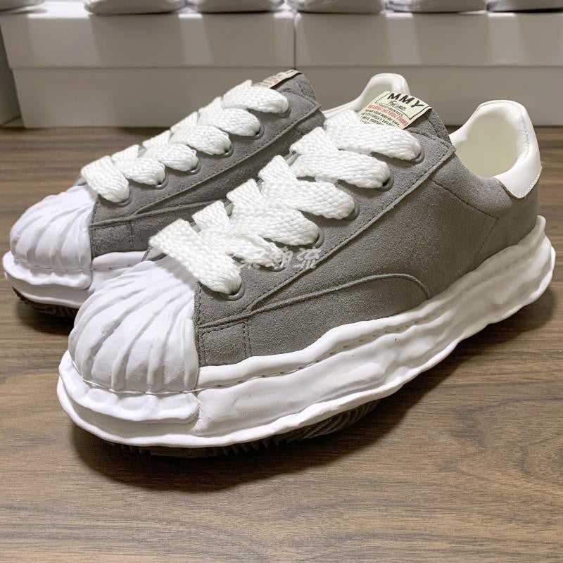 Mitsuharu Sanyuan Vintage Unisex Distressed Shell-Toe MMY Canvas Shoes Sneakers