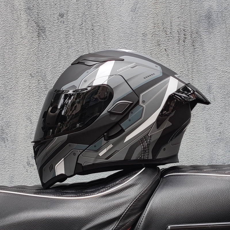 Mecha / 3C DOT Full Face Dual Visors Unisex /Bluetooth Motorcycle Helmet