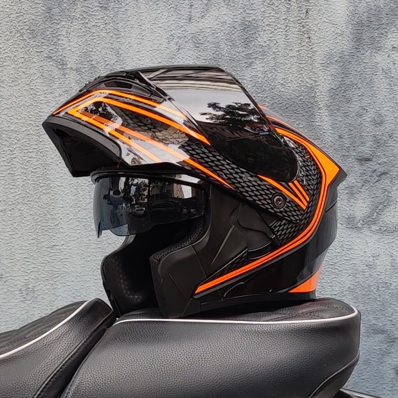 Mecha / 3C DOT Full Face Dual Visors Unisex /Bluetooth Motorcycle Helmet