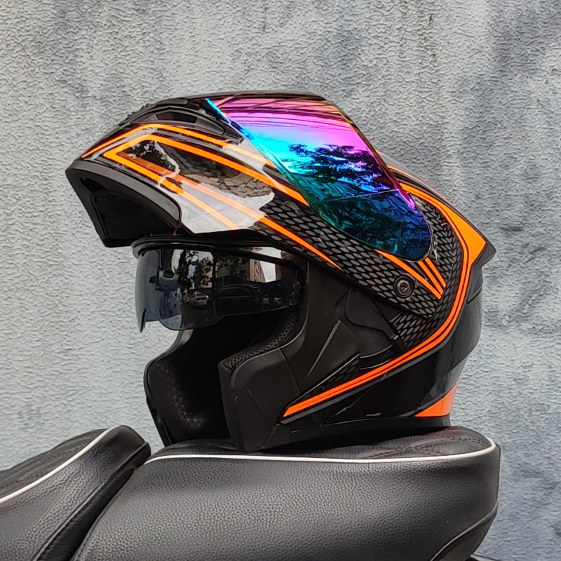 Mecha / 3C DOT Full Face Dual Visors Unisex /Bluetooth Motorcycle Helmet