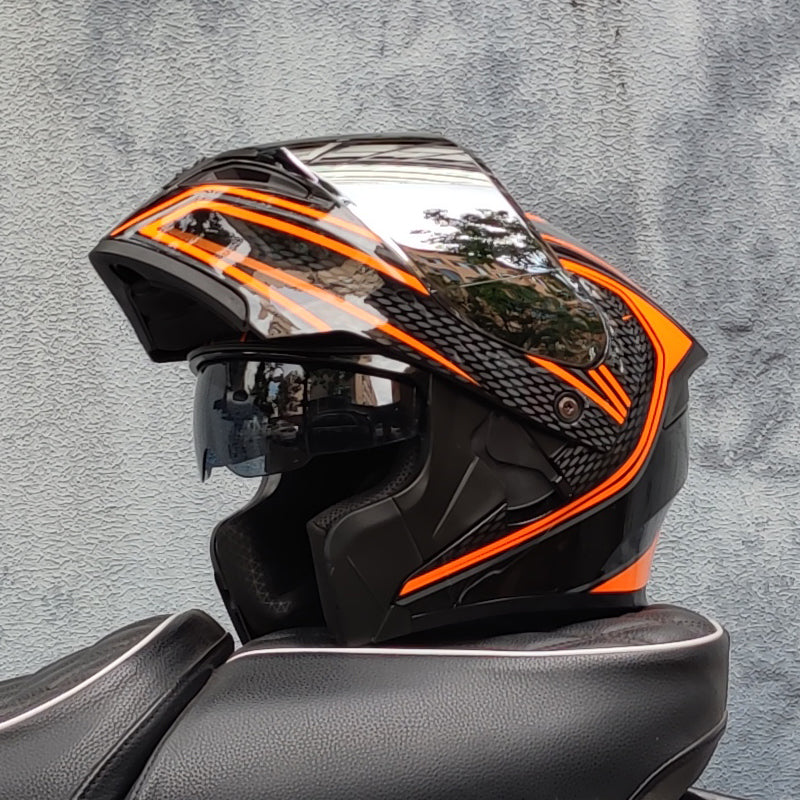 Mecha / 3C DOT Full Face Dual Visors Unisex /Bluetooth Motorcycle Helmet