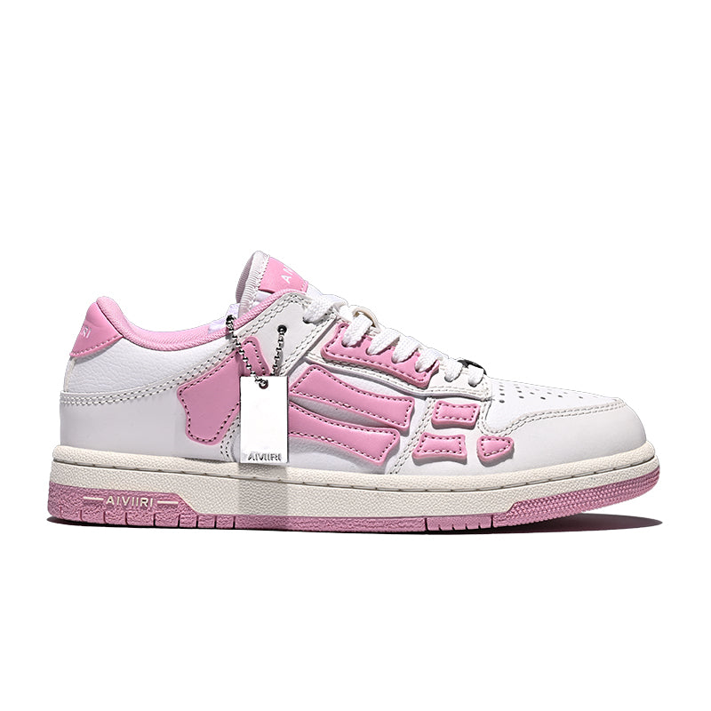 AMIRI SKEL-TOP 2023SS Bone Shoes Cowhide Low-top Leisure Board Casual Shoes