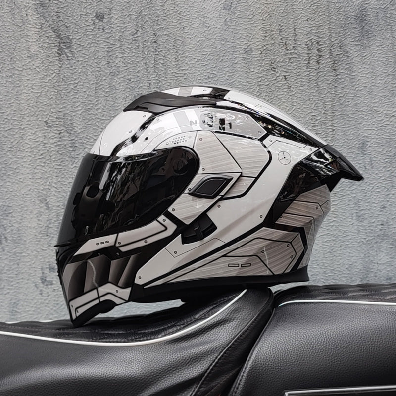 Mecha / 3C DOT Full Face Dual Visors Unisex /Bluetooth Motorcycle Helmet