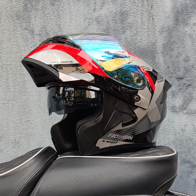 Mecha / 3C DOT Full Face Dual Visors Unisex /Bluetooth Motorcycle Helmet