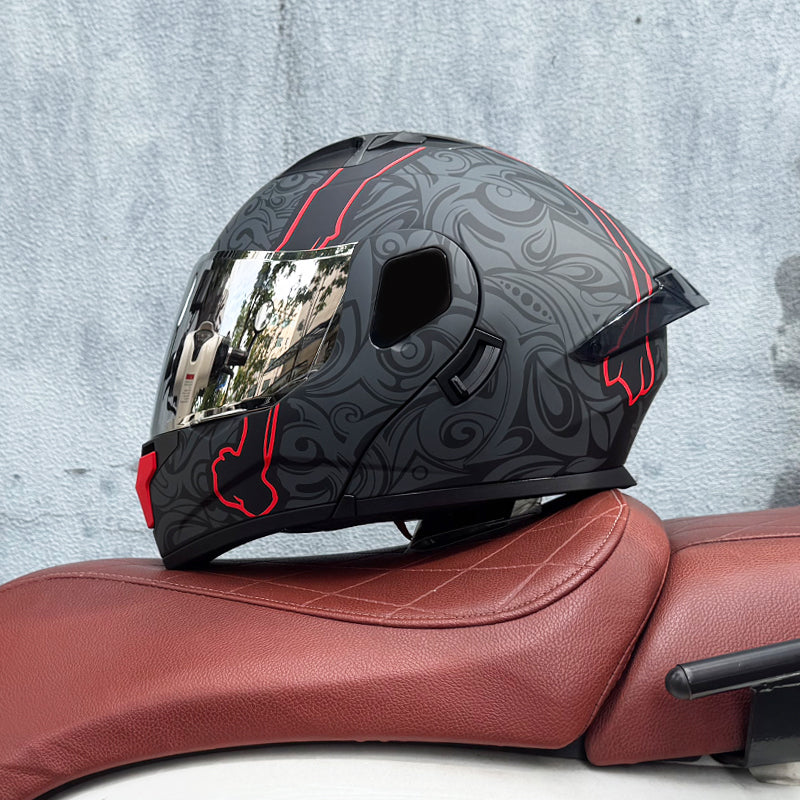 Hannya / 3C DOT Full Face Dual Visors Unisex /Bluetooth Motorcycle Helmet