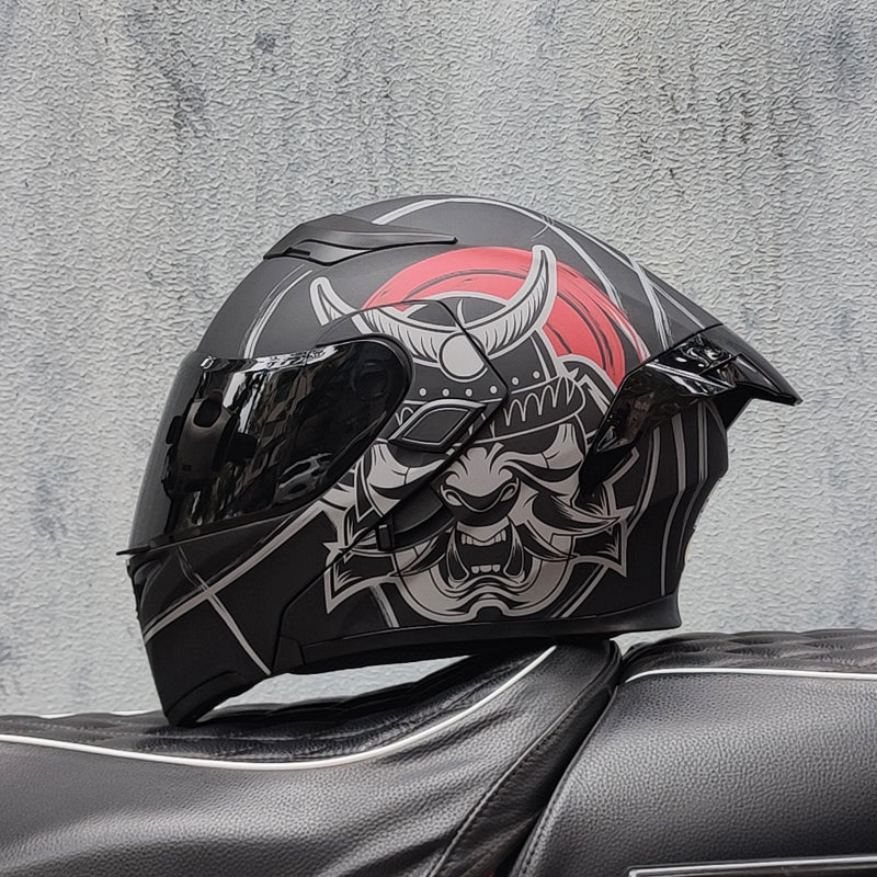 Mecha / 3C DOT Full Face Dual Visors Unisex /Bluetooth Motorcycle Helmet